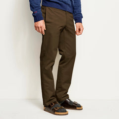 Ultimate Khakis Trim Fit Plain-Front Pants