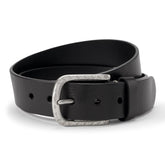 Distressed Nickel Buckle Belt