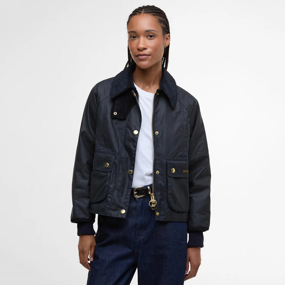Barbour® Cropped Beadnell Waxed Jacket
