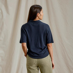 Featherweight Cashmere Polo Tee
