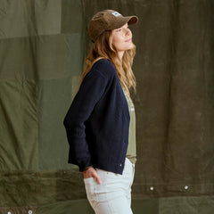 Ribbed Short Cardigan