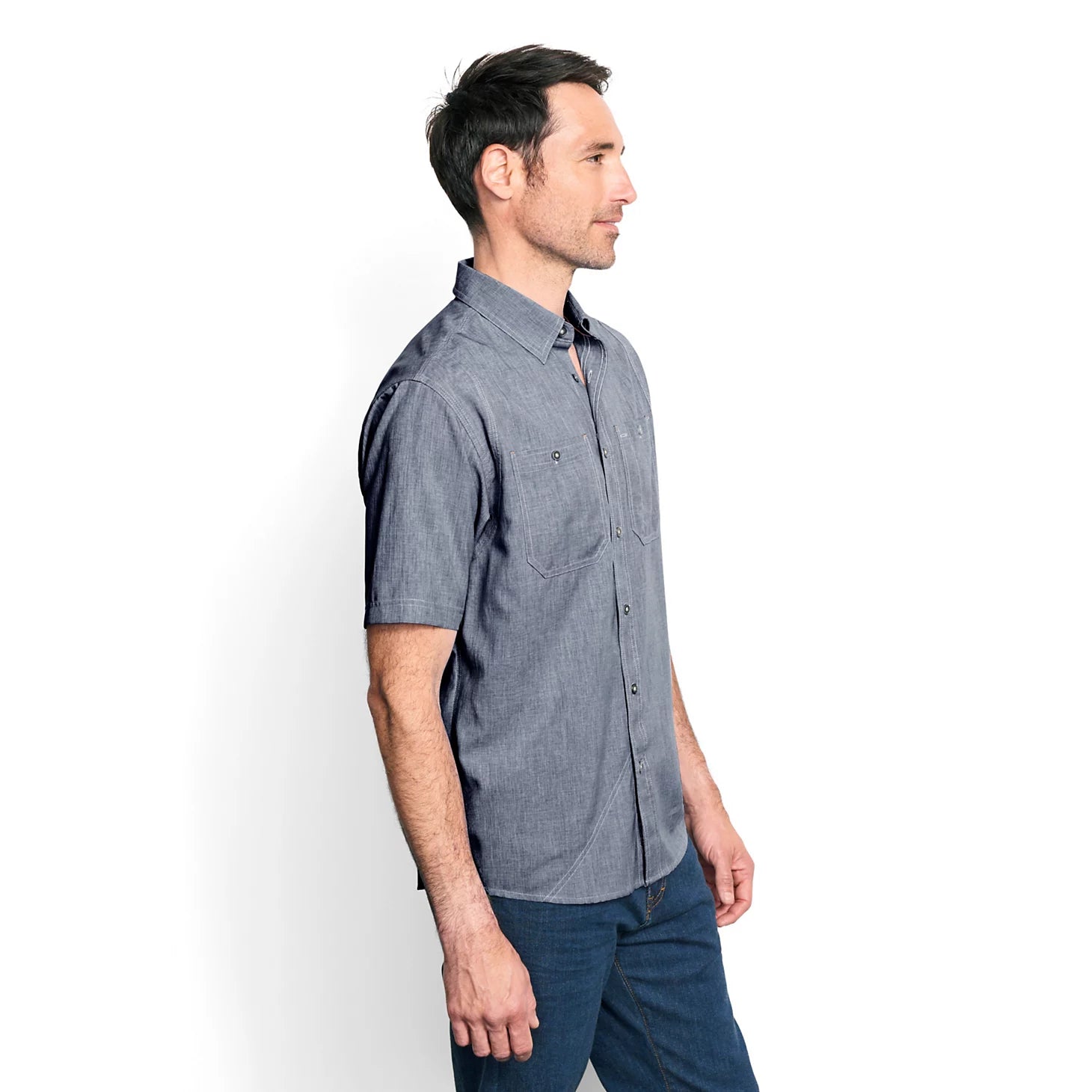 Men’s Tech Chambray Short-Sleeve Work Shirt