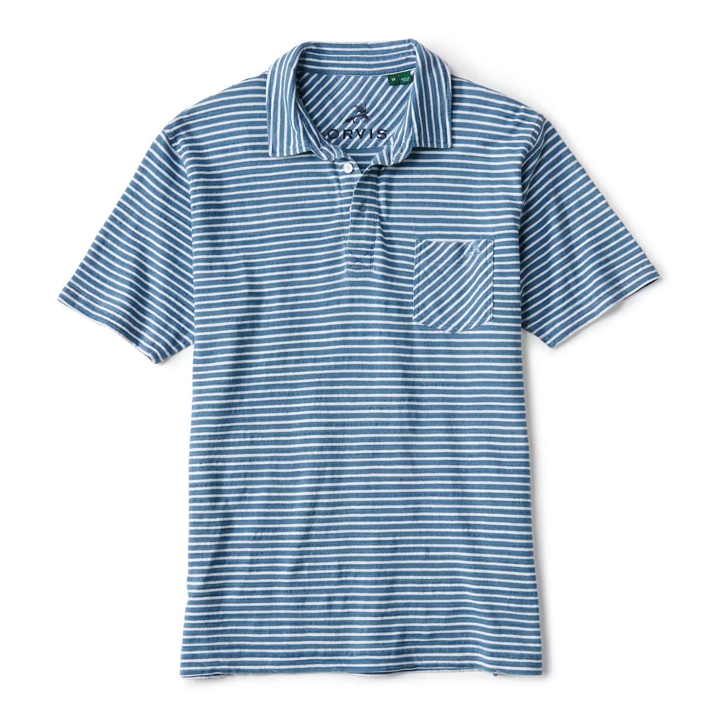 Angler’s Indigo Striped Polo