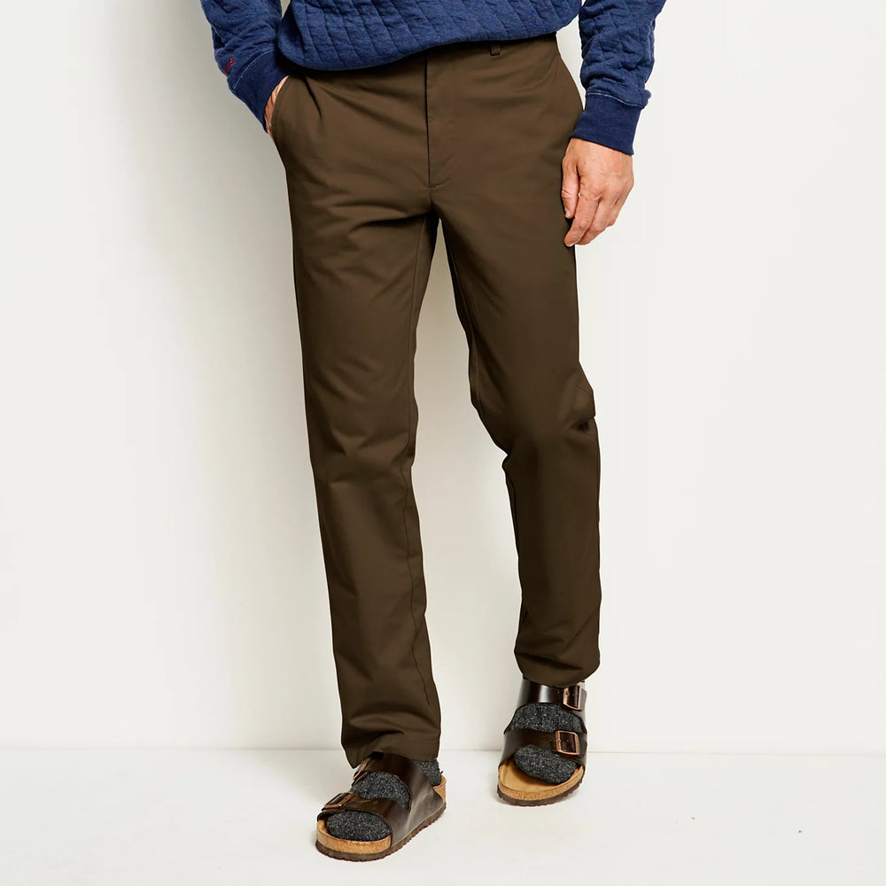 Ultimate Khakis Trim Fit Plain-Front Pants