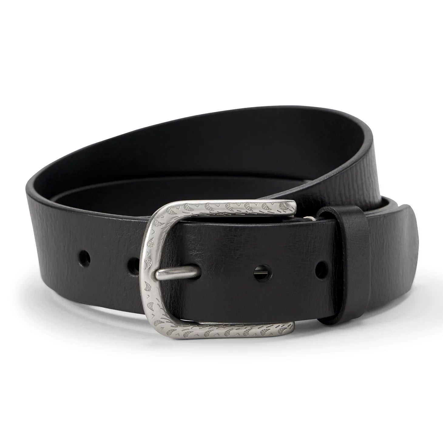 Distressed Nickel Buckle Belt