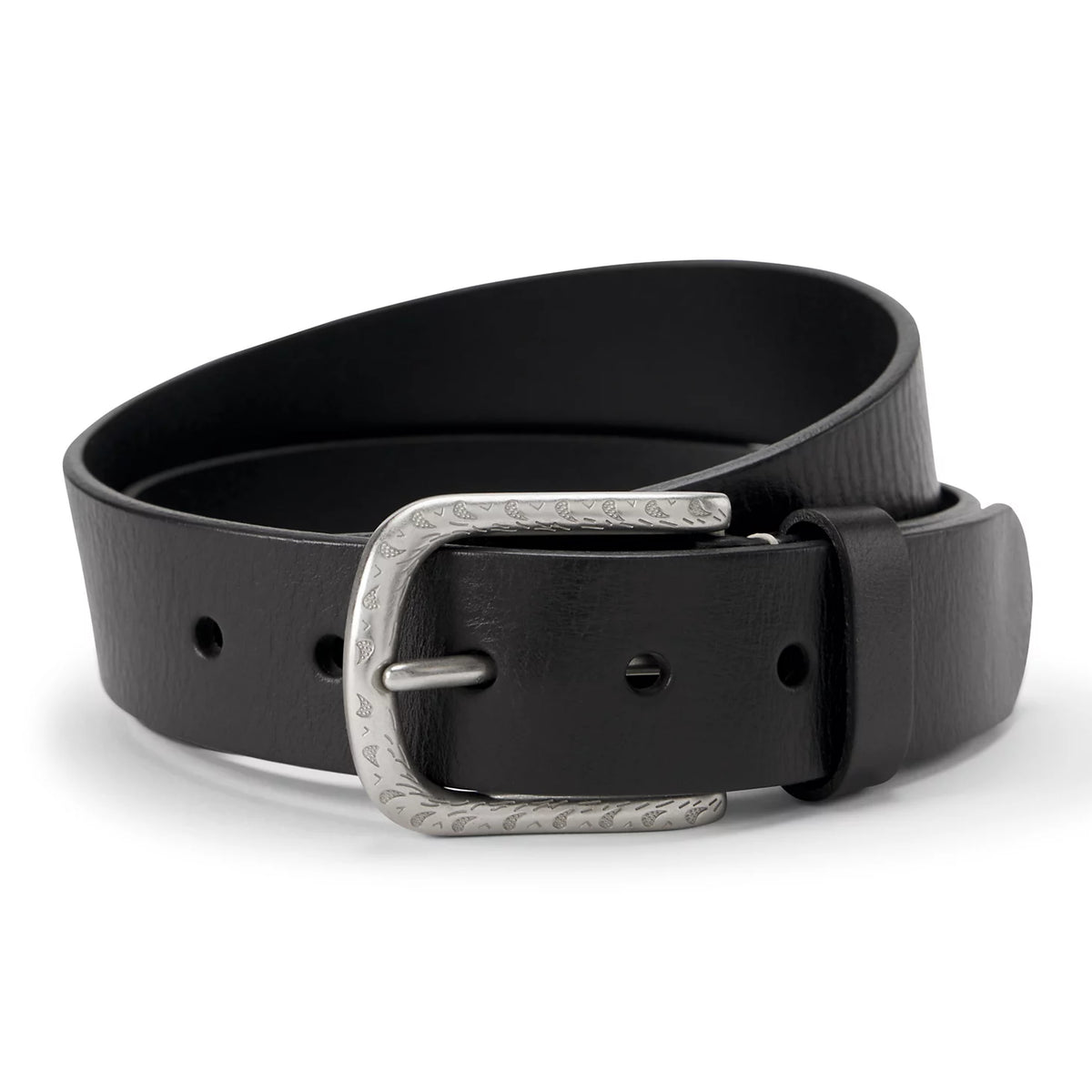 Distressed Nickel Buckle Belt