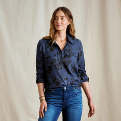 Washable Silk Long-Sleeve Shirt