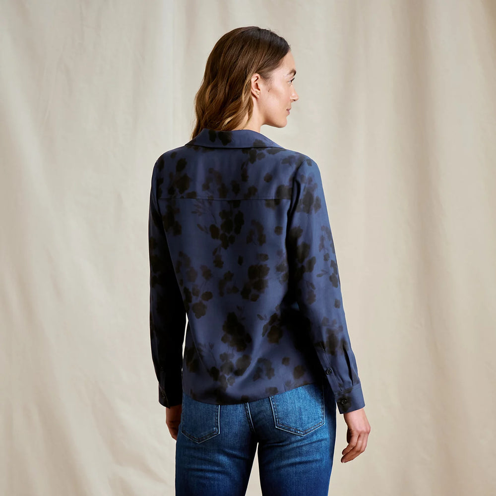 Washable Silk Long-Sleeve Shirt
