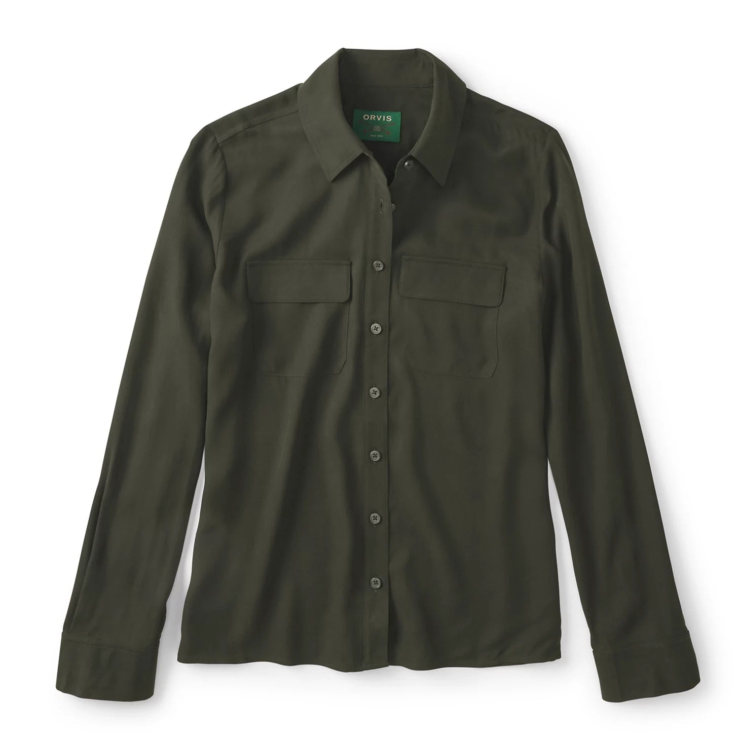 Washable Silk Long-Sleeve Shirt