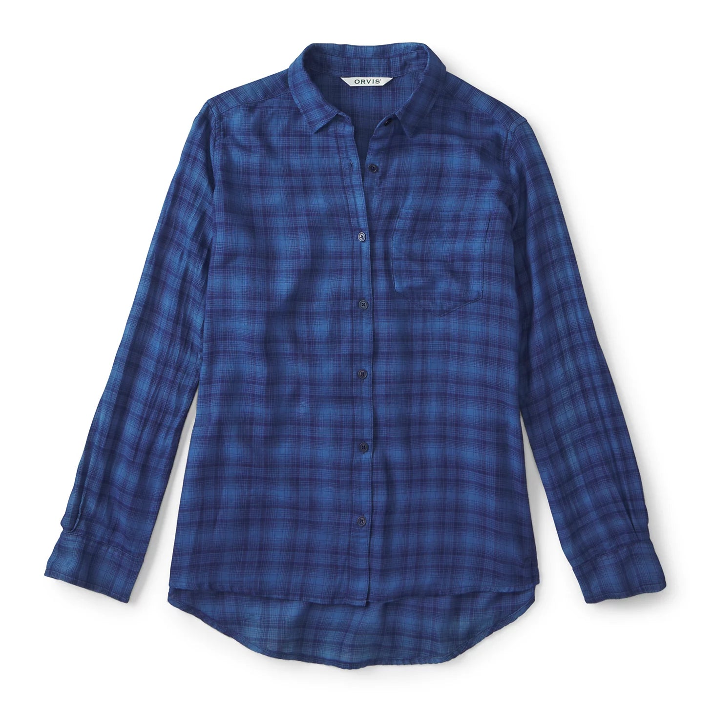 Everyday Lightweight Plaid Long-Sleeve Boyfriend Shirt