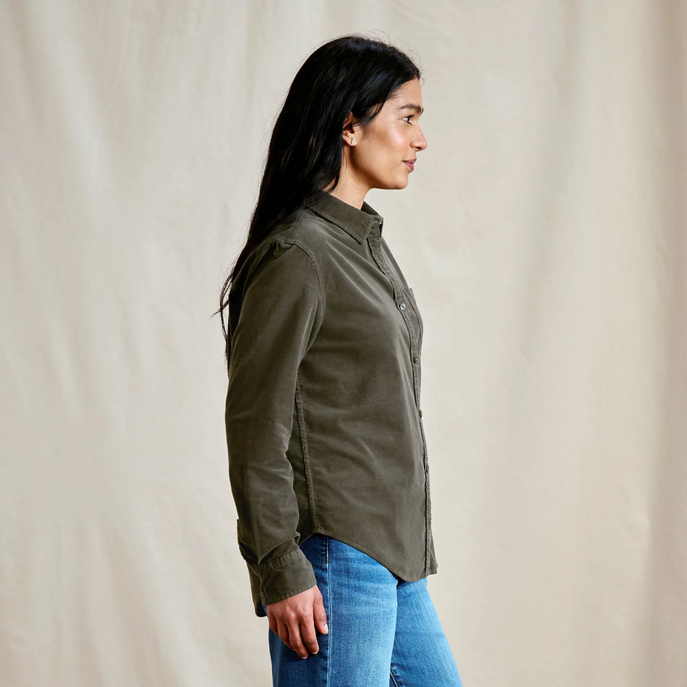 Corduroy Button-Down Long-Sleeve Shirt