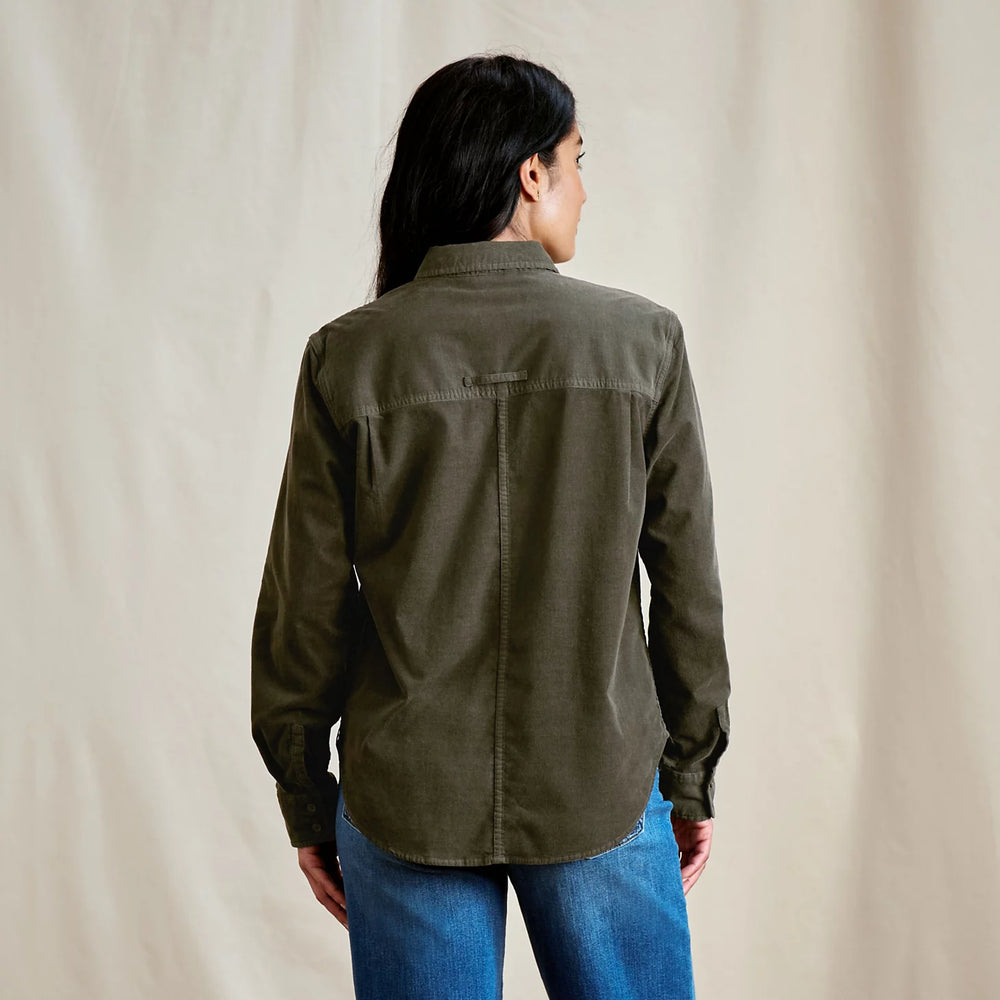 Corduroy Button-Down Long-Sleeve Shirt