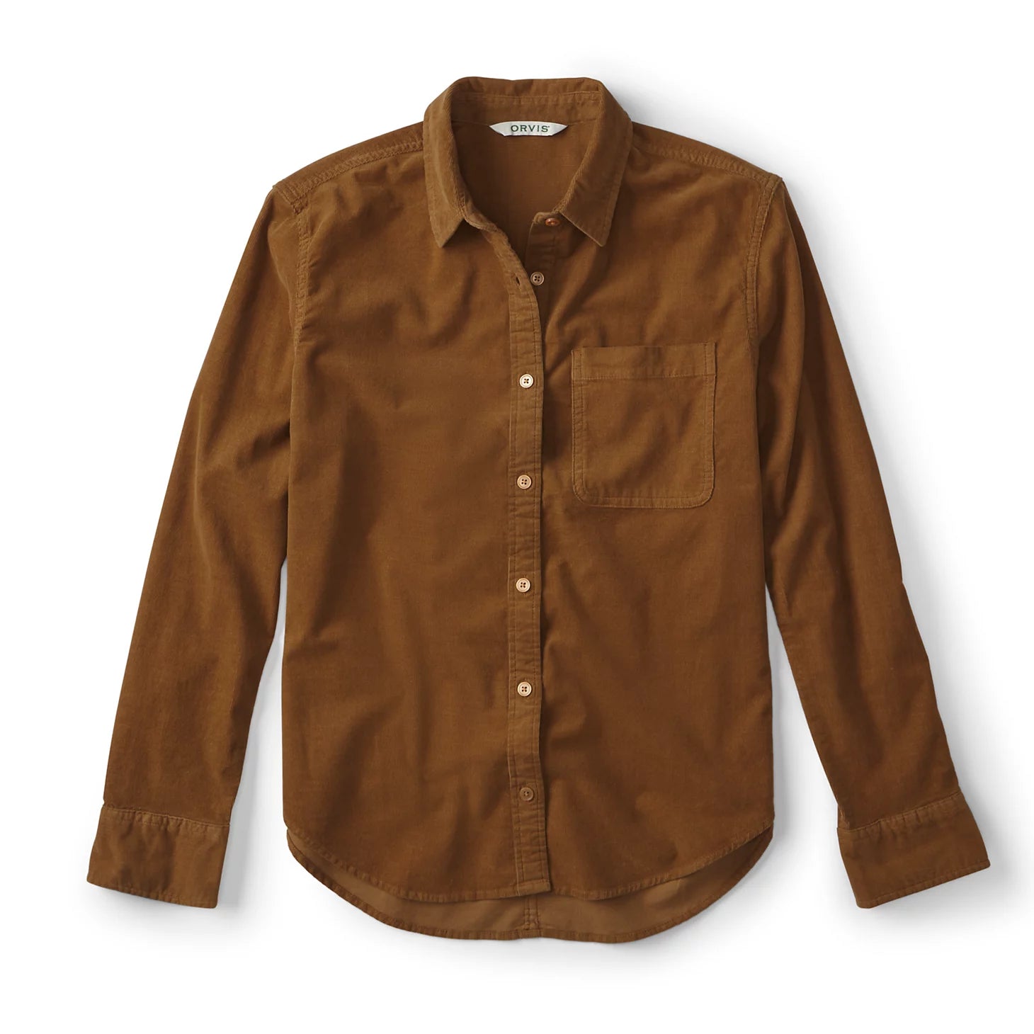 Corduroy Button-Down Long-Sleeve Shirt