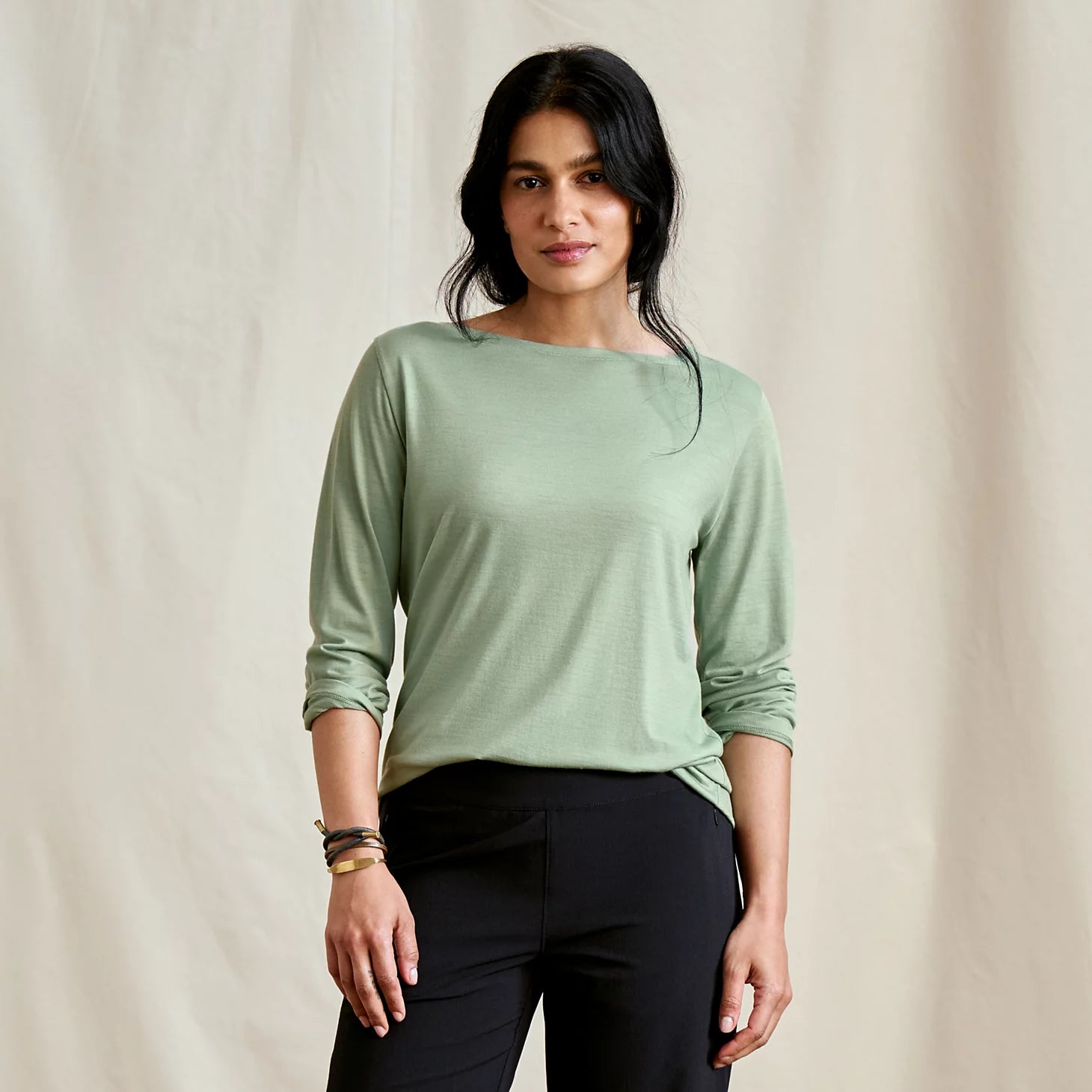 Outbound Merino 3/4-Sleeve Boatneck Tee
