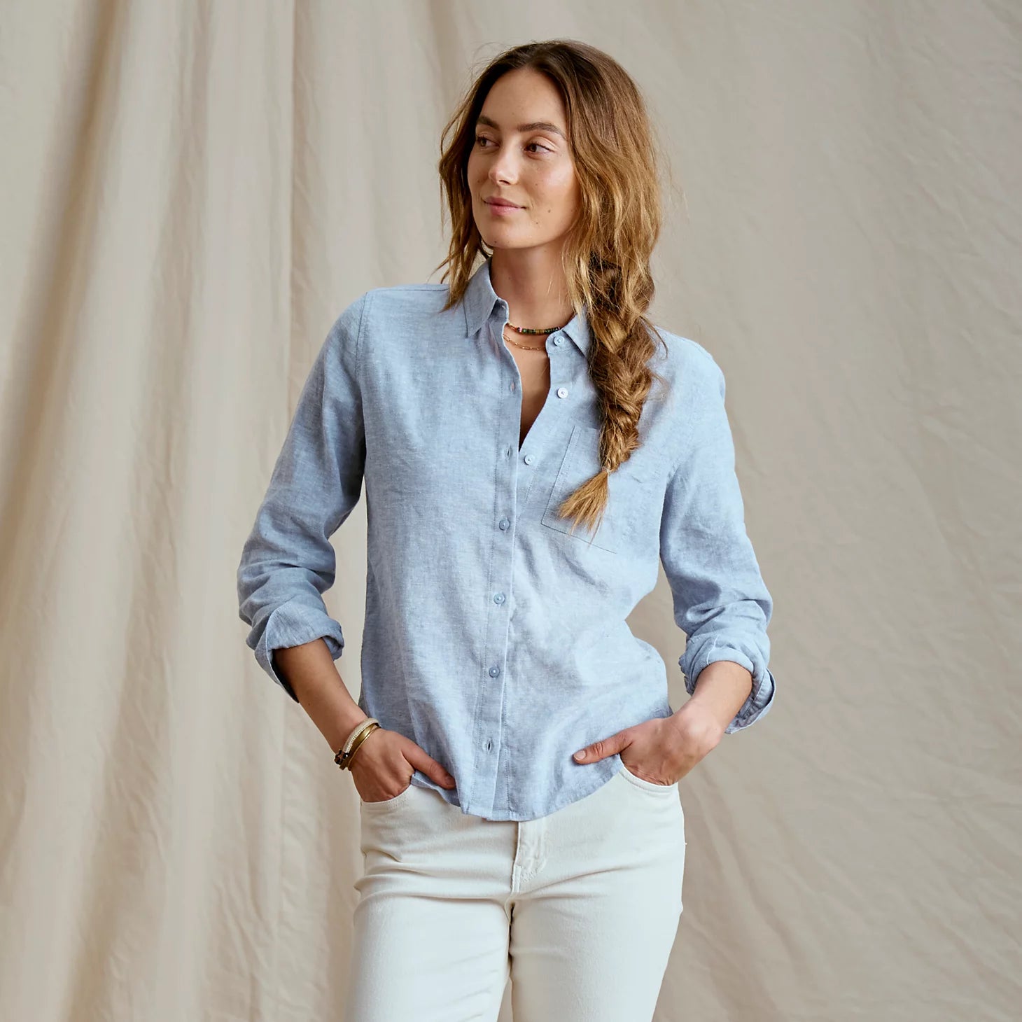 Performance Linen Long-Sleeve Shirt