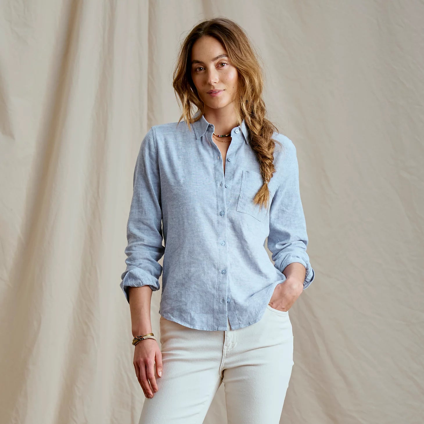 Performance Linen Long-Sleeve Shirt