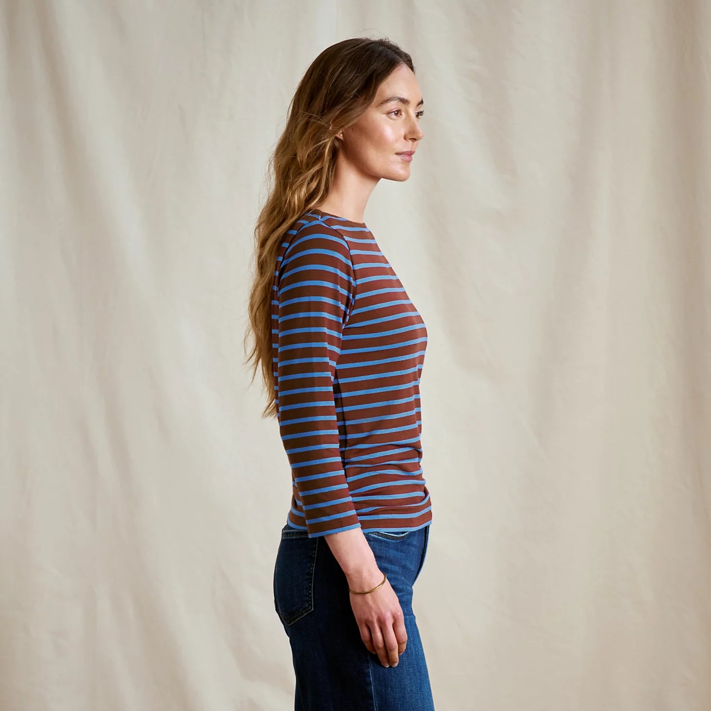 Perfect 3/4-Sleeve Boatneck Tee