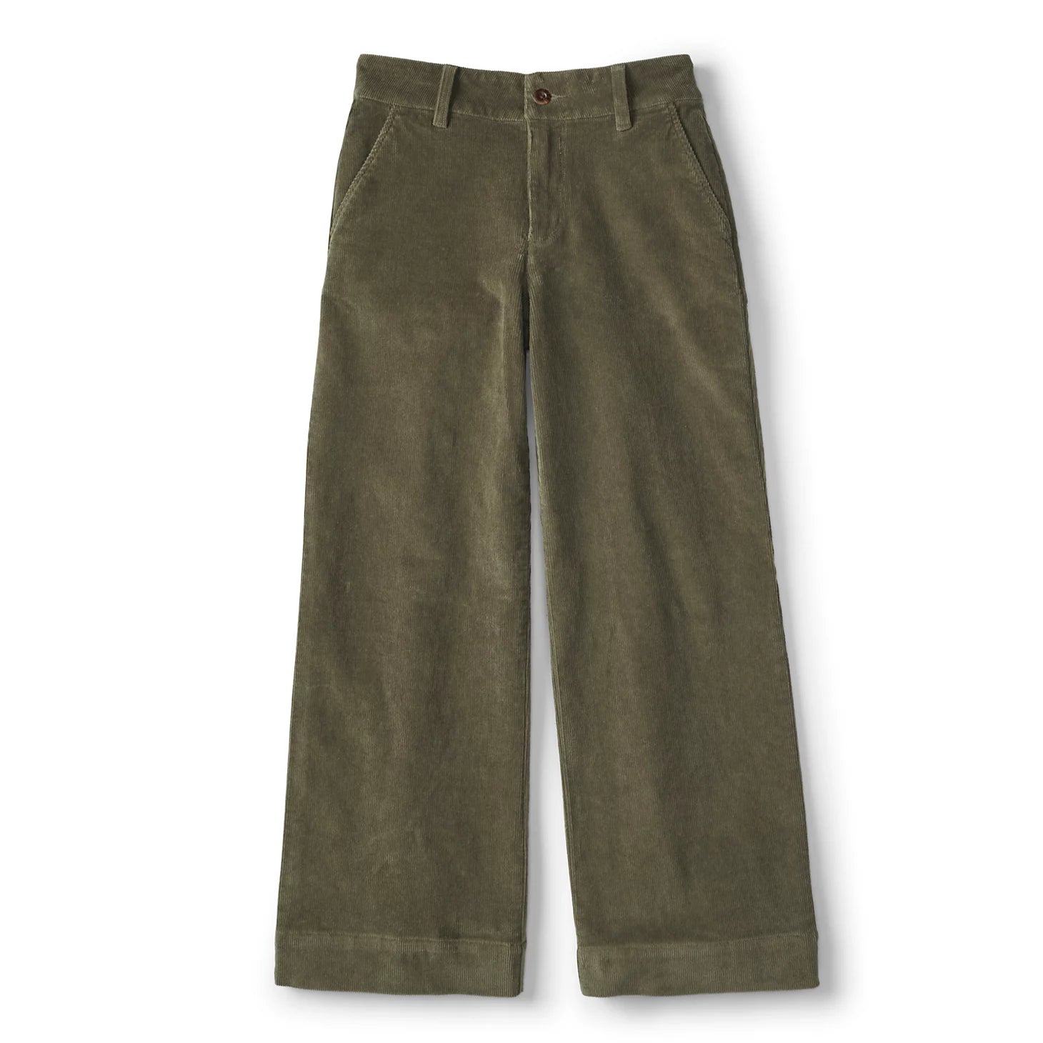Corduroy High-Rise Wide-Leg Pants