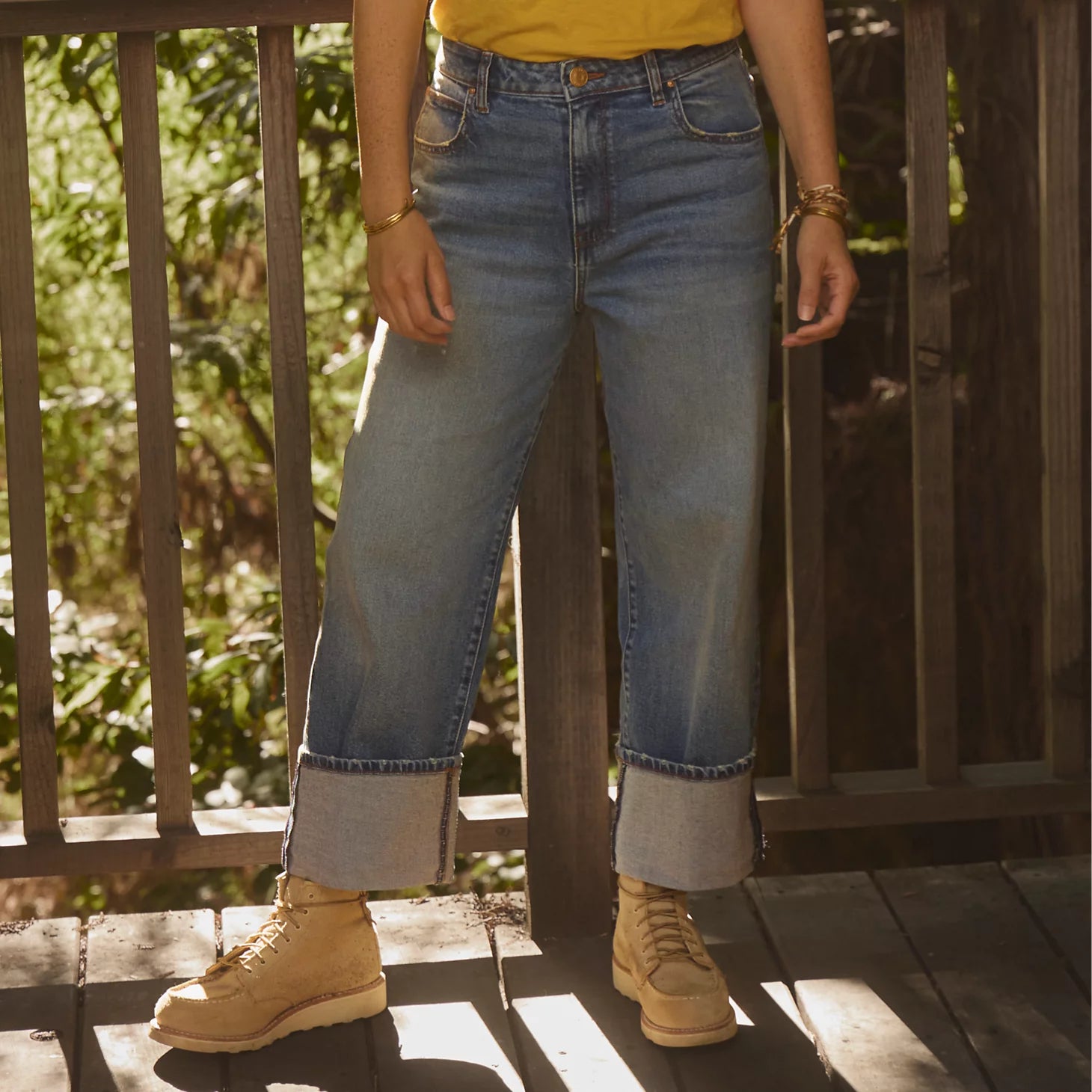 Kut from the Kloth® Sienna High-Rise Cuffed Wide-Leg Jeans