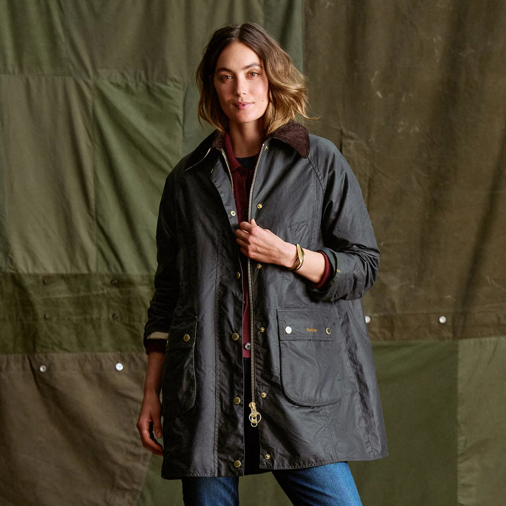 Barbour® Beadnell Waxed Long Jacket