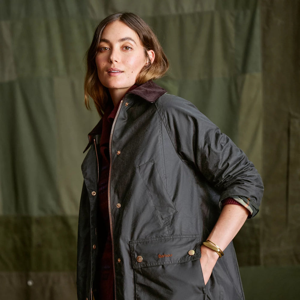 Barbour® Beadnell Waxed Long Jacket