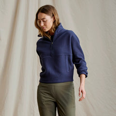 Textured Quilt 1/2-Zip Sweatshirt