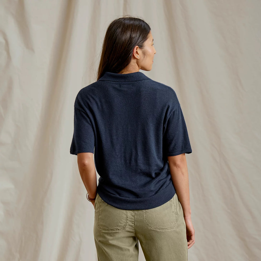 Featherweight Cashmere Polo Tee