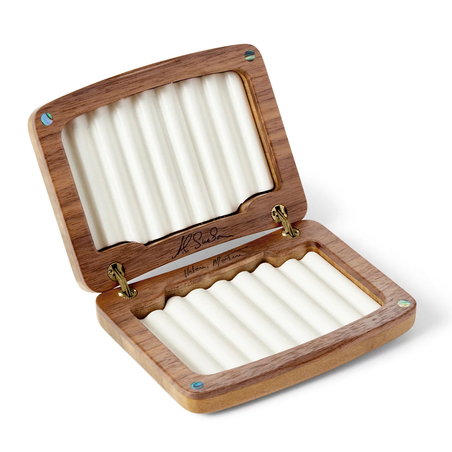 A.L. Swanson River Series Fly Boxes - Abalone Inlay