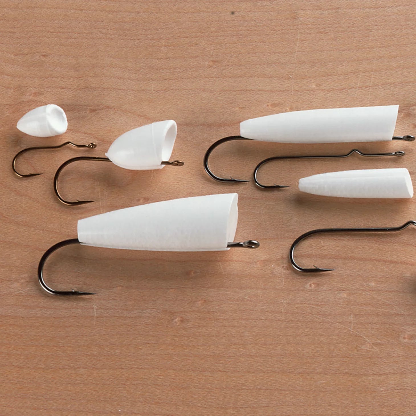 Popper Bodies with Hooks - Saltwater Popper Bodies with Size 2 and 2/0 Hooks