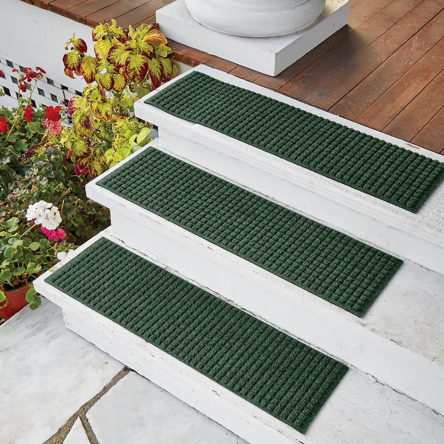 Recycled WaterHog® Grid Stair Treads