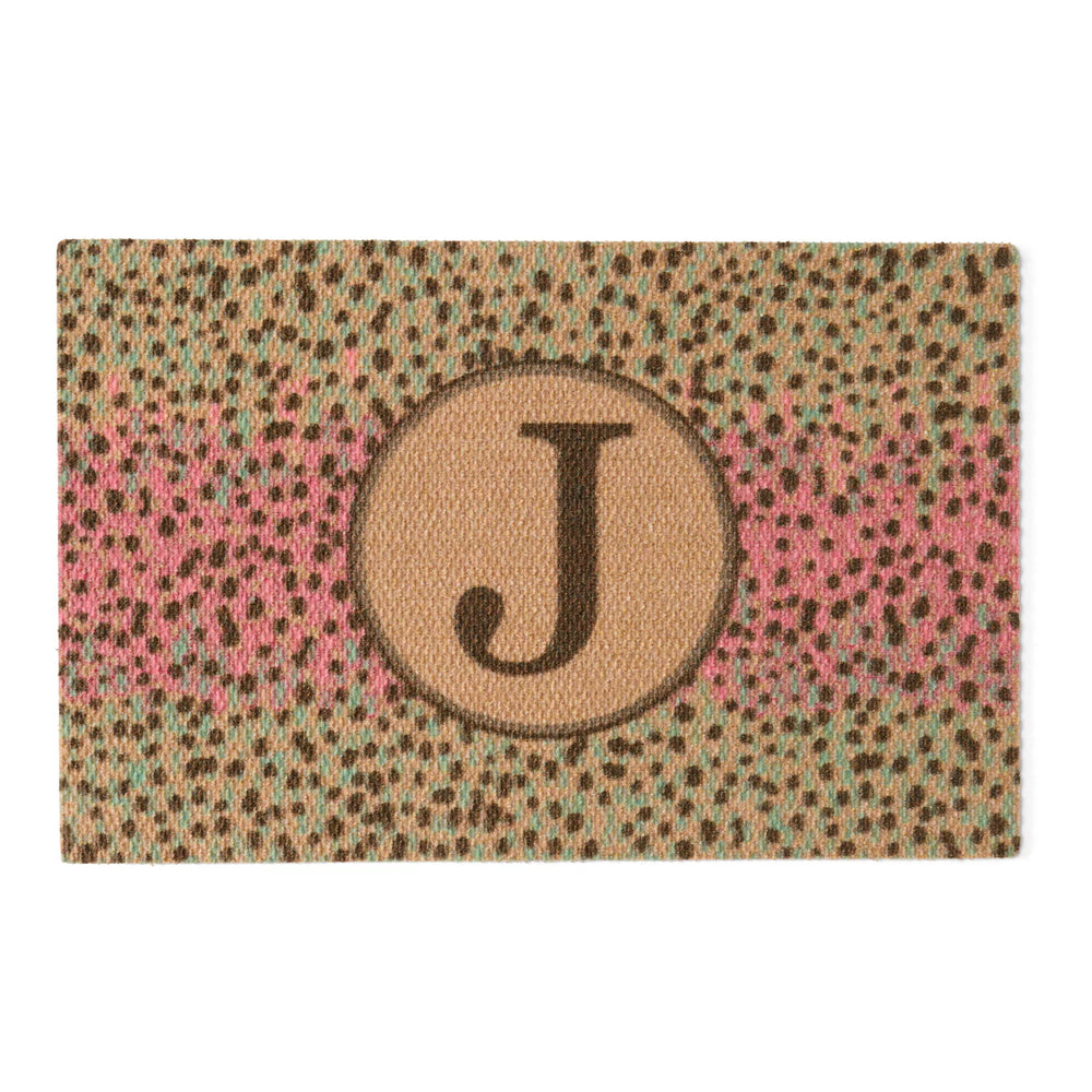 Neighburly Trout Monogrammed Doormat 2’ x 3’